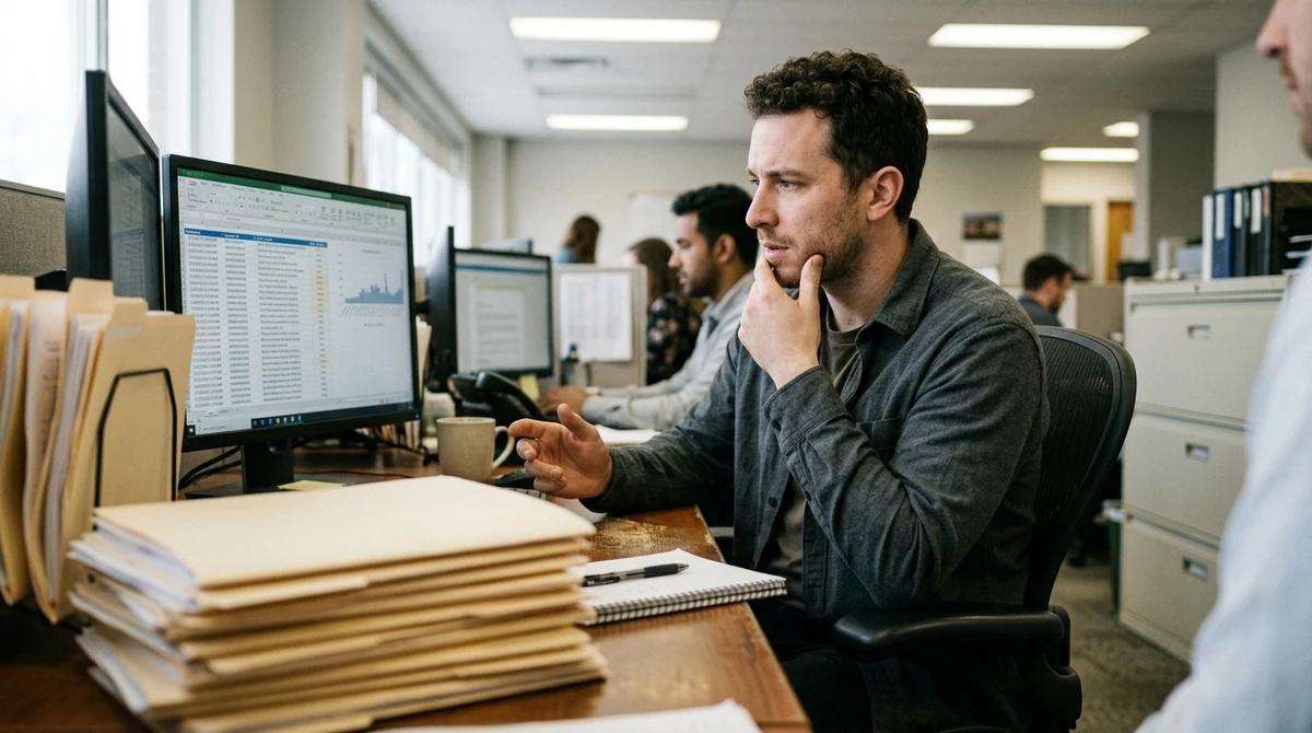 Compliance analysts review anonymized sportsbook alerts and audit paperwork in a Canadian office.
